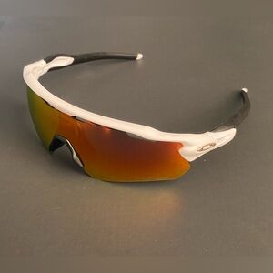 Oakley White and Black Sunglasses with Orange Lenses radar ev